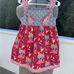 Handmade Tilda Jubilee Circus Elephant Dress | Size 2T Boutique - New / unworn
